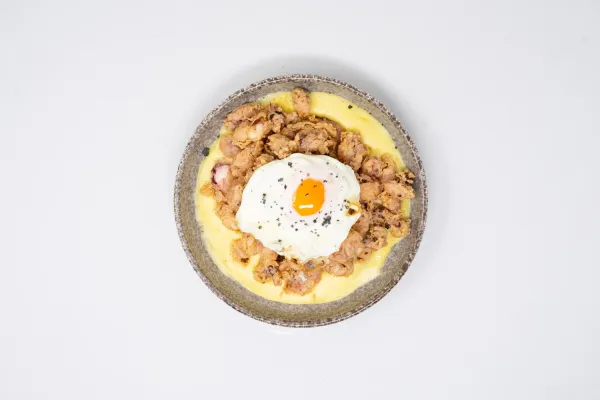 Chopitos con parmentier trufado